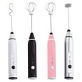 thumbnail image 4 of SATRINO Milk Frother Handheld Rechargeable, Frother Wand Drink Mixer Electric Whisk for Coffee, Detachable With 3 Stainless Whisks, Hand Mixer for Lattes, Cappuccino, Matcha, Egg, No Stand, White, 4 of 7