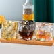 thumbnail image 1 of Vaso de vidrio torcido de 250 ml - vaso de whisky y cerveza espesado y colorido - vaso de novedad con agarre único - 8,8 cm de altura, 1 of 6