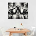 thumbnail image 2 of JEUXUS - Black and White Wall Art Large Fighter Aircraft on a Antique Airplane Pictures Print on Canvas Modern Home Decor Framed for Office Ready to Hang, 2 of 6