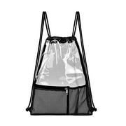 Waterproof Clear Backpack Transparent Sports Bag Multi-function Drawstring Bag Travel Accessory