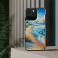 thumbnail image 3 of DistinctInk Hybrid (Acrylic / TPU) Clear Slim Fit Case for Apple iPhone 13 Pro (6.1" Screen) - "Serene Beachscape: A Vibrant Watercolor Masterpiece", 3 of 8