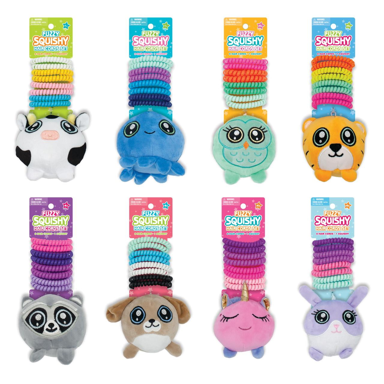 Best Brands Sparkle Fuzzy Squishy Hair Cord Set for Kids Ages 3 and Up.