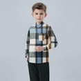 thumbnail image 7 of Long Sleeve Plaid Button Up Shirts for Boys Girls Classic Collared School Uniform Tops Kids and Toddlers Blouses (5 Years, Blue 02), 7 of 7