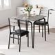 thumbnail image 1 of 3-piece estilo rural dining mesa set para 2: small, space-saving mesa con 2 cozy sillas - gray, ideal para para apartments, 1 of 6