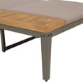 thumbnail image 2 of vidaXL Sun Lounger with Cushions Solid Acacia Wood Brown, 2 of 5