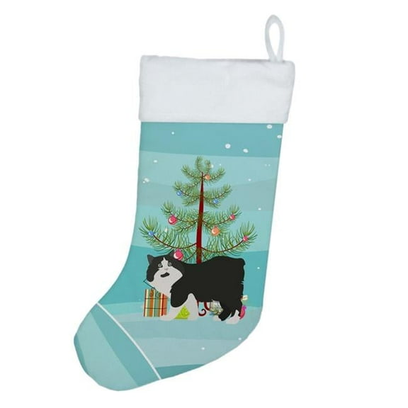 Cymric Cat Merry Christmas Christmas Stocking 13.5 in x 18 in