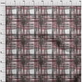 thumbnail image 3 of oneOone Georgette Viscose Fabric Swirl & Check Ikat Decor Fabric Printed BTY 42 Inch Wide, 3 of 4