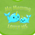 thumbnail image 4 of Inktastic My Mommy Loves Me Cute Narwhal Boys or Girls Baby Bib, 4 of 4