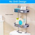 thumbnail image 4 of Estante De Baño Para Inodoro De 2 Niveles, Organizador De Almacenamiento, Montaje En Pared, Ducha Sin Perforación, Cesta De Cocina, Estante Multifuncional Advancent HA023640-00, 4 of 7