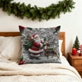 thumbnail image 5 of Christmas Pillow Cover Printed Santa Claus Reindeer Holiday Home Decor Pillow Case for Sofa Bedroom Festive Seasonal Decorations, 5 of 5