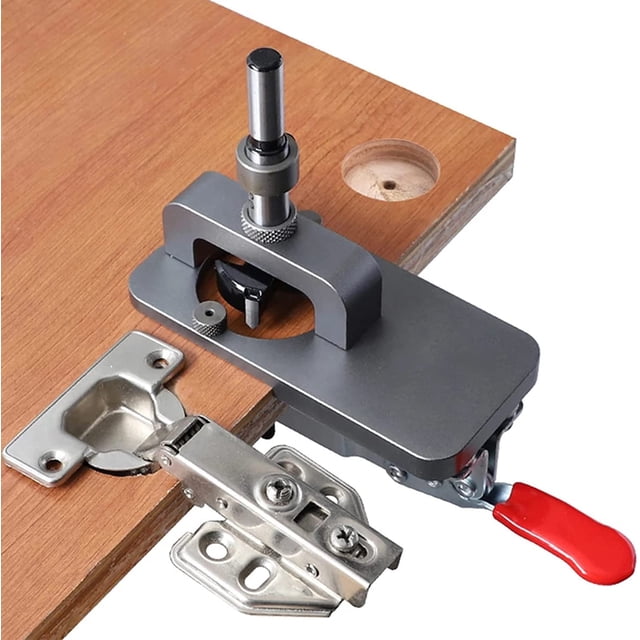 Perforadora de 35 mm, plantilla para taladrar bisagras, guía de edad para agujeros de bisagras de 35 mm, herramienta Find A Jig, para carpintería de bricolaje con gabinetes de puertas, plantilla para