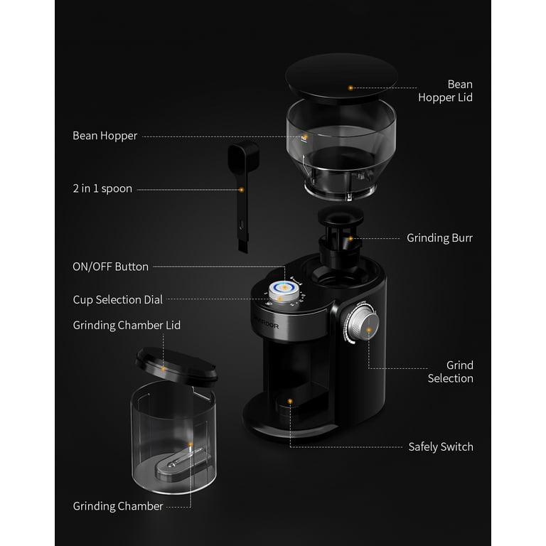 Electric Coffee Grinder Espresso Coffee Grinder Flat Burr Coffee Bean  Grinder - China Electric Coffee Grinder and Coffee Maker price