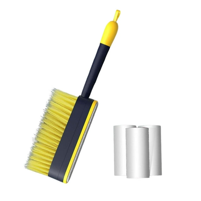 Quitapelusas manual, herramienta de limpieza multiusos, de doble cara, cómoda y reutilizable. Azul amarillo