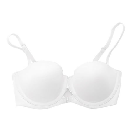 Ramiter Lingerie for Women Women Sexy Wireless Bra Top Vest Breathable Chest Pad Wearing Sports Underwear 75C White