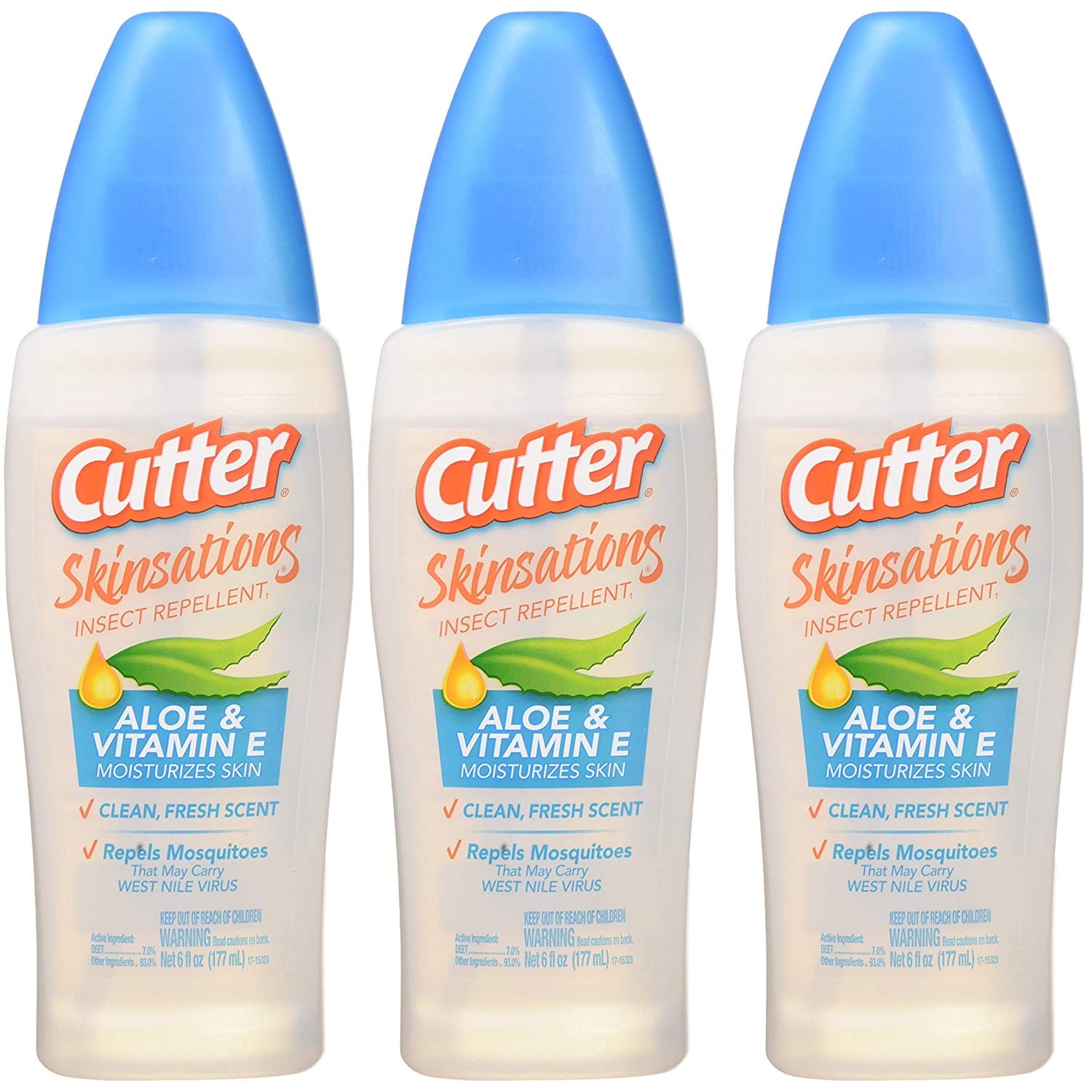 Cutter 54010 Skinsations 6oz Insect Repellent Pump Spray 7Percent DEET