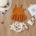 thumbnail image 3 of Seyurigaoka Newborn Baby's Two Piece Set Ribbed Sleeveless Tops Shorts, 3 of 9