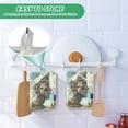 thumbnail image 6 of Two Pieces Of Square Heat Insulation Pad Oven Mitts 7x9.8 Inch Oven Microwave Kitchen Cooking Baking Super Cool Stone, 6 of 7