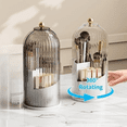 thumbnail image 4 of 1Pcs Makeup Brush Holder with Lid Cosmetic Tools Organizer 360 Rotating Waterproof Dustproof Beauty Brushes Storage for Vanity, 4 of 4