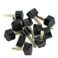 thumbnail image 3 of Puntas de Resaración de Zapatos de Tacón Alto Grifos Elevados de Pasadores Reemplazo para Caminar Cómodo Negro Pu 60 piezas, 3 of 7