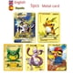 thumbnail image 2 of Cartas de Pokémon de hierro, cartas brillantes de Metal dorado, Pikachu, Mewtwo, Charizard, Vmax, colección de juegos, regalos de Metal de Anime, 5 unidades Fivean unisex, 2 of 2