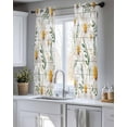 thumbnail image 5 of Spring Daisy Sheer Curtains 45 Inch Length 2 Panels Set for Living Room/Bedroom, Farmhouse Country Flower Leaf Plant Wood Grain Kitchen Curtains Grommet Curtains Window Treatments 42"x45"x2, 5 of 7