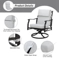 thumbnail image 6 of Aoodor 4-Piece Outdoor Chair Cushions 45 x 22 x 4 Inch Patio Furniture Seat Cushion - Light Gray, 6 of 10