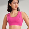 thumbnail image 6 of Womens Bras Sports Fitness Bra Yoga Running Bra Dry Wicking Bra Bras for Women No Underwire HotPink S, 6 of 6