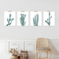 thumbnail image 3 of PixonSign Frameless Wall Art Pastel Teal Southwest Desert Cactus Print, Set of 4 Nature Succulent Plants Wall Decor Prints, Botanical Floral Wall Décor, Rustic Home Artwork - 12"x16", 3 of 5