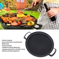 thumbnail image 6 of Japanese Style Mini Hibachi Charcoal Grill Portable Tabletop BBQ Grill for Home Grilling Small Round, 6 of 9