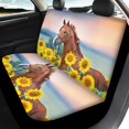 thumbnail image 4 of Xoenoiee Sunflower Horse Print Universal Car Seat Cover Full Set Automotive Accessories Interior Seat Covers Vehicle Seats Protector For Front Seat and Rear Bench, for Truck SUV Cars, 4 of 7