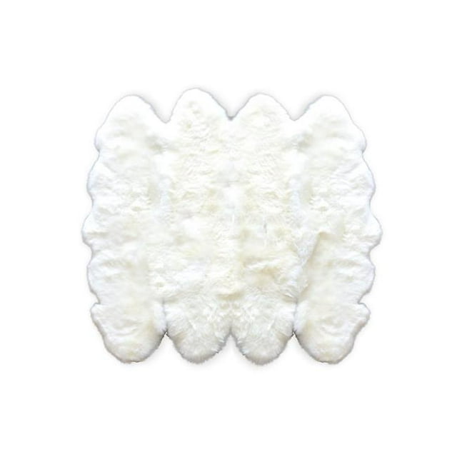Natural 676685001818 7 x 6 ft. New Zealand Octo Sheepskin Rug - Natural