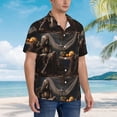 thumbnail image 2 of KLL Men's Hawaiian Shirt Short Sleeve Button Down Beach Shirts-Modern Skull Sisters, 2 of 5