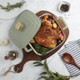 thumbnail image 6 of Smith & Clark Ironworks 4 Quart Enameled Cast Iron Square Dutch Oven Pot with Lid, Matcha Green, 6 of 21