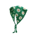 thumbnail image 4 of Crochet Daisy Triangle Head Scarf, Knitted Floral Bandana Head Wrap, Adjustable Back Tie Hair Kerchief For Daily, Travel, Beach & Outdoor Styling, 4 of 4