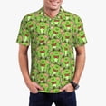 thumbnail image 2 of Salouo Cute Green Frog for Men's Short Sleeve Polo Shirts,Polo Shirts for Men Performance Short Sleeve Golf Shirt Athletic Casual Collared T-Shirt-X-Large, 2 of 8