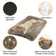 thumbnail image 3 of Katieovy Large Dog Bed, 34 x 22 inch Fluffy Plush Dog Cage Bed, Washable Dog Mat with Non-Slip Bottom for Large and Medium Dogs,Khaki, 3 of 8
