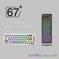 thumbnail image 2 of Tmvgtek 68 Teclas Rgb 60 Por Ciento Nkro Diy Kits De Teclado Mecánico Hotswap (Negro), 2 of 9