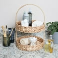 thumbnail image 3 of Household Essentials Water Hyacinth 2-Tier Tray, Natural, 3 of 8