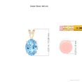 thumbnail image 3 of ANGARA Natural Vintage Inspired Solitaire Oval 1 ct Aquamarine Pendant in 14K Yellow Gold for Women (Size-8x6mm) | March Birthstone, Anniversary, Jewelry Gift for Women | Natural Aquamarine Necklace, 3 of 7