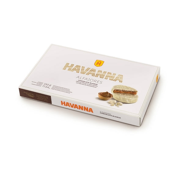 Havanna - Alfajores White Chocolate with Dulce de Leche - Package 6 Units - 330gr - 11.64oz