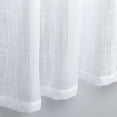 thumbnail image 3 of 1 Piece Linen Textured Semi Sheer Light Reducing Window Curtain Valance (52" W x 18" L, White), 3 of 4