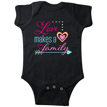 

Inktastic Love Makes a Family- hearts and arrow Gift Baby Boy or Baby Girl Bodysuit