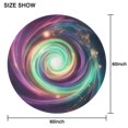 thumbnail image 6 of Colorful Tie Dye Cosmic Spiral Pattern Round Tablecloth 60"x60",Wrinkle Wipeable Table Cloth for Kitchen Dining Room Picnic Patio Party, 6 of 6