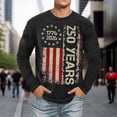 thumbnail image 2 of DHFJKG 250 Years Anniversary USA Shirts For Men Long Sleeve T Shirt National Flag Graphic Tee Celebrate 4Th Of July Top, 2 of 5