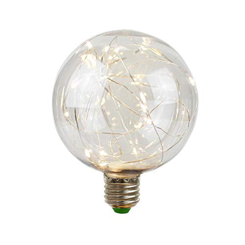 E26 LED Fairy G100 Globe Edison Shatterproof Light Bulb 25W Equivalent 3W 