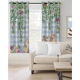 thumbnail image 2 of Easter Rabbits Blackout Curtains for Bedroom Living Room Darkening Curtains 63 Inches Long Spring Cute Bunny Eggs Flowers Leaf Blue Plaid Window Curtain 2 Panels Set Window Treatment Drapes 52"x63", 2 of 9
