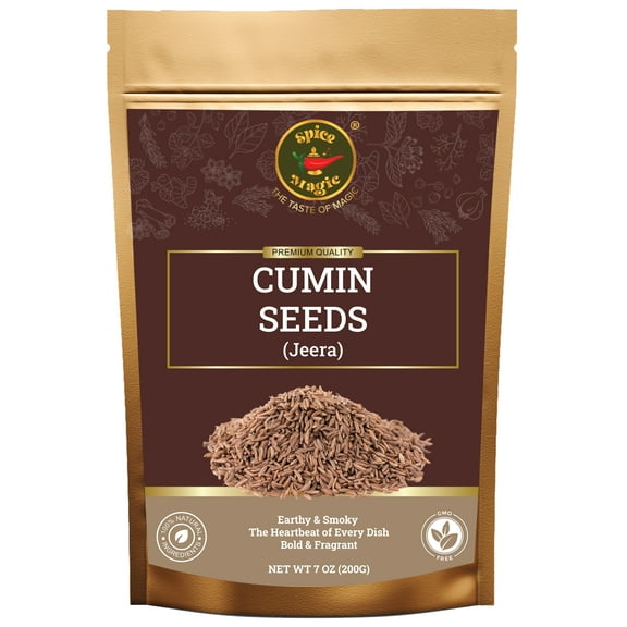 Spice Magic Cumin Seeds I 7 Oz (200 g) I Jeera Whole Cumin Seeds I 100% Fresh & Aromatic I Ideal for Cooking and Seasoning