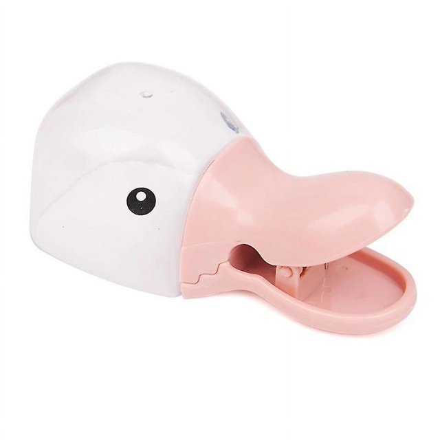 Pala para comida multiusos de color rosa con forma de pico de pato, clip impermeable para bolsa, para pala para comida de perro, clip para bolsa de 14,7 x 5,5 cm