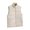 Beige, variant on Men's Thermal Waistcoat, Stand Collar, Sleeveless, Solid Color Cotton Vest, Pockets, Zipper Placket, Windproof Warm Bottoming Vest Jacket, Stylish Layering