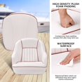 thumbnail image 3 of Pontoon Boat Seat Captains Bucket Boat Seat, White/Red, 3 of 5